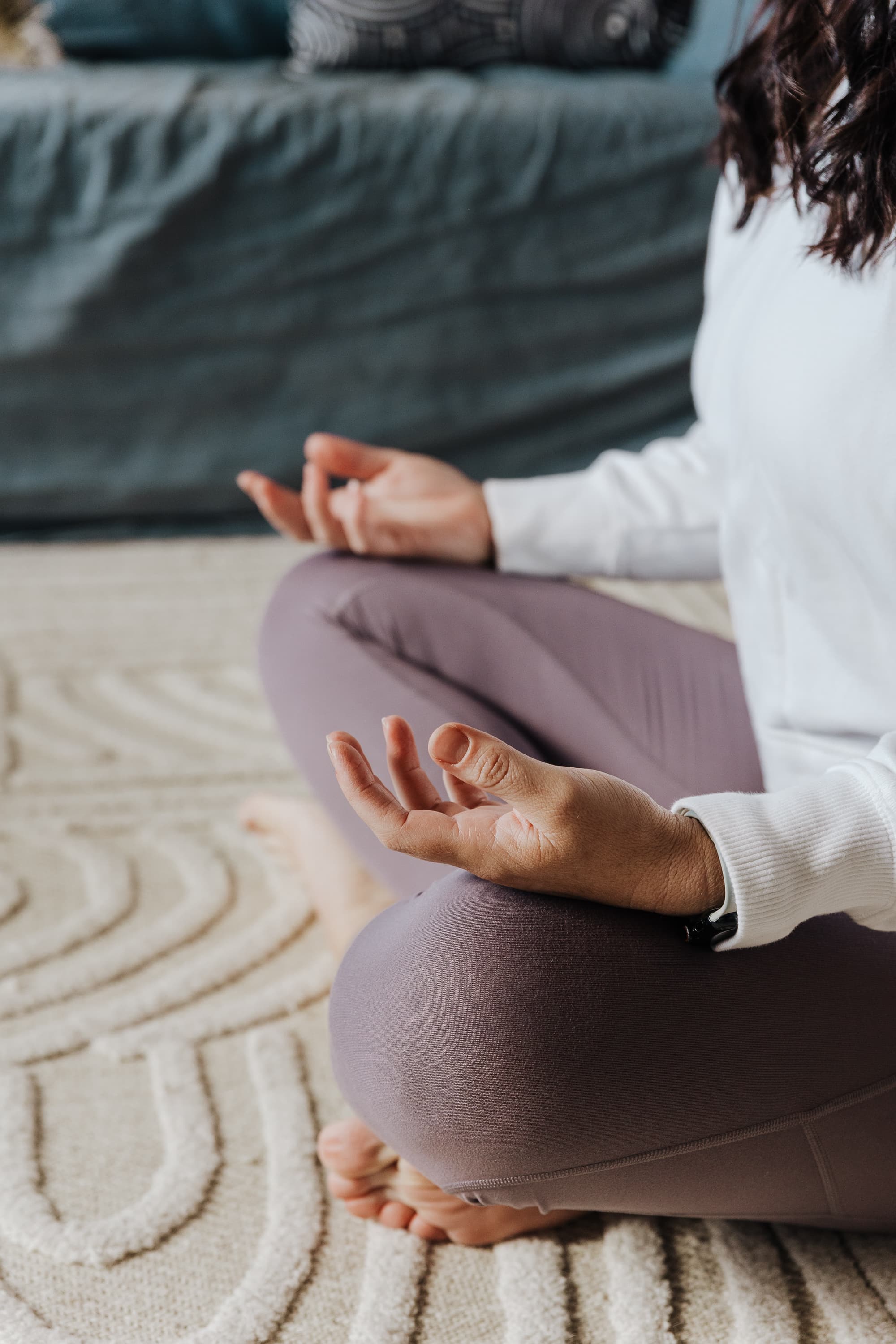 Jaci guiding a peaceful breathwork session